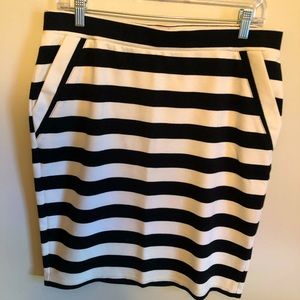 ELLE Striped Pencil Skirt